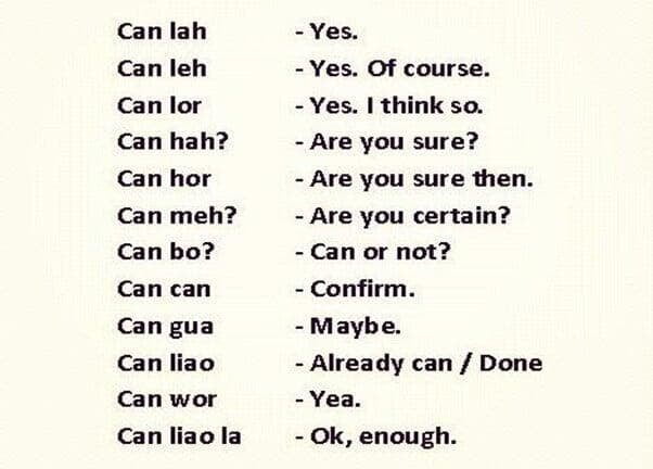 When in Singapore, it's Singlish lah~